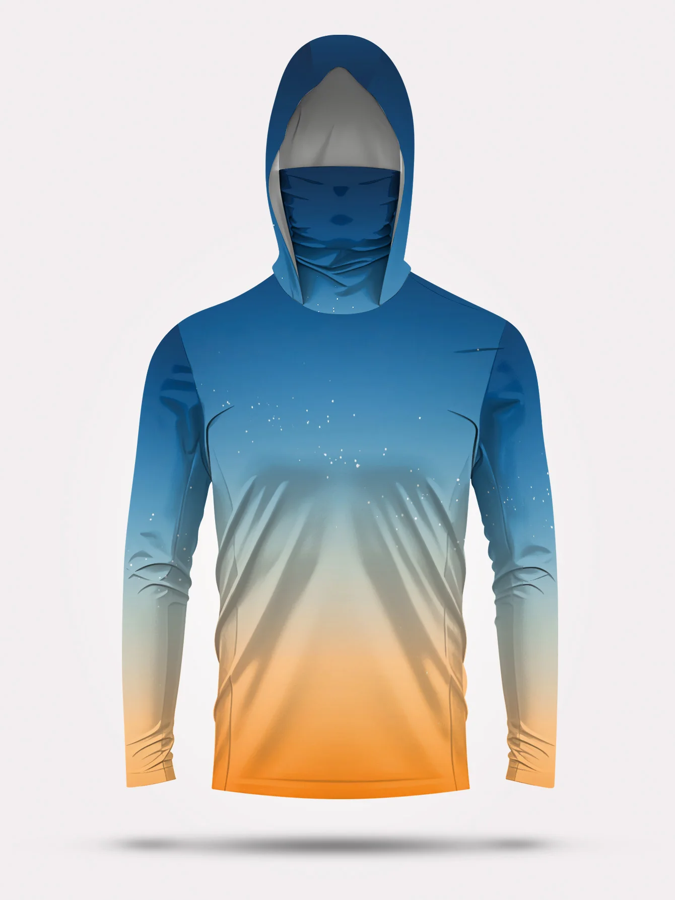 Mens Fishing Shirt Hooded UPF  - Fishing Mask Sun Protection ulasan dan harga