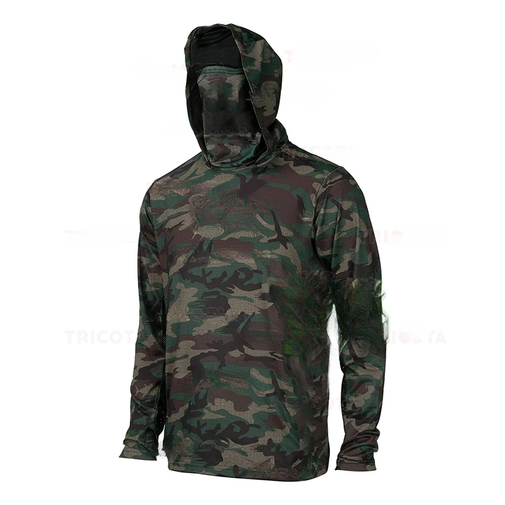 Men's Fishing Hoodie Shirts UP - Fishing Mask Sun Protection ulasan dan harga